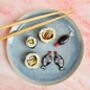 Soy Sauce Fish Glitter Dangle Earrings / Funny Gift For Sushi Lovers, thumbnail 1 of 6