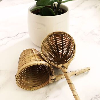 Handcrafted Bamboo Tea Strainer, 2 of 3