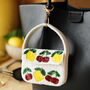Beaded White Fruit Mini Bag Charm, thumbnail 3 of 5