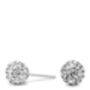 Christmas Bauble Gift Sterling Silver Crystal Ball Stud Earrings, thumbnail 2 of 2