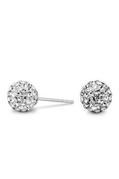 Christmas Bauble Gift Sterling Silver Crystal Ball Stud Earrings, 2 of 2