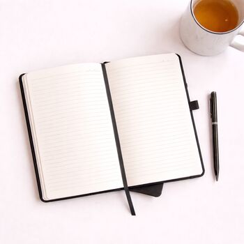 Personalised Black Notebook, 3 of 5
