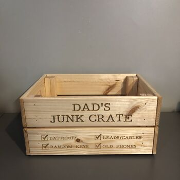 Personalised Father's Day Gift, Dad's Junk Crate, 3 of 4