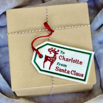 Personalised Christmas Gift Tag Or Santa Sack Label, 2 of 3