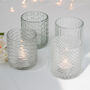 Glass Tea Light Holder, Set Of Four, thumbnail 3 of 4