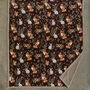 Woodland Wildlife Throw, Forest Animal Print Flannel And Sherpa 140x180cm 41034800, thumbnail 3 of 3