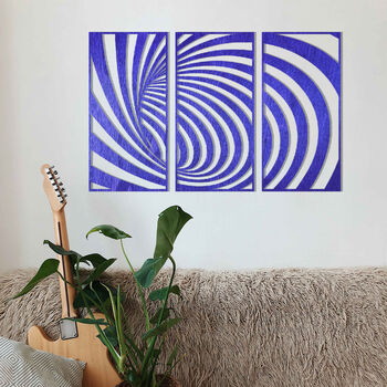 3D Wooden Spiral Art Optical Illusion For Walls, 10 of 11