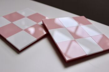 Cute Checkerboard Coaster Set Of Two, 9 of 12