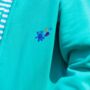 Organic Cotton Kids Turquoise Hoodie With Pockets, thumbnail 2 of 5