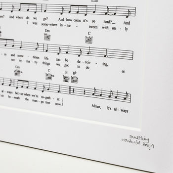 Personalised Special Date Sheet Music Art Print, 6 of 8