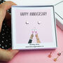 Happy Anniversary Sterling Silver Message Earrings, thumbnail 1 of 7