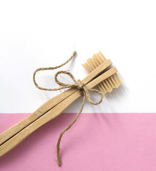 Children's Bamboo Toothbrush With Bamboo Bristles, 3 of 9