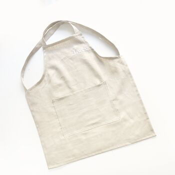 100% Linen Personalised Kids Pinafore Apron, 4 of 8