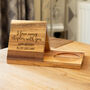 Personalised Book Stand And Coaster I Love Every Chapter With You Anniversary Gift, thumbnail 2 of 6