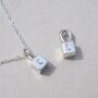 Personalised Hand Stamped Dainty Cube Initial Necklace, thumbnail 1 of 12