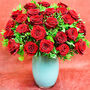 Two Dozen Red Roses Fresh Flower Bouquet Romantic Gift, thumbnail 2 of 7