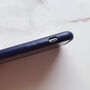 Navy Pu Leather Embossed Phone Case, thumbnail 5 of 10