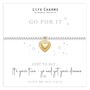 Just To Say Bracelet Gift, Just To Say Go For It Gold Heart Charm Bracelet Gift, thumbnail 1 of 3