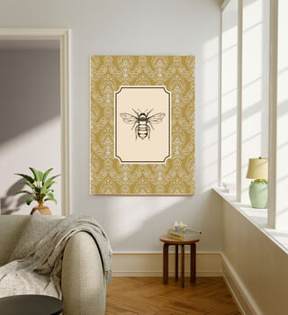 Vintage Style Bee Art Print, 3 of 4