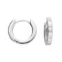 Siena Crystal Star Sterling Silver Huggie Earrings, thumbnail 1 of 2