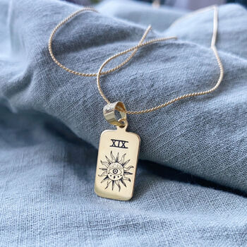 Sun And Moon Tarot Inspired Necklace, 8 of 8