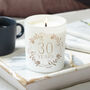 30th Pearl Wedding Anniversary Gift Glow Through Candle, thumbnail 1 of 10