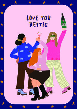 I Love You Bestie Valentines Day Card, 2 of 2