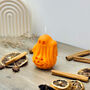 Spooky Ghost Candle Orange Halloween Decoration, thumbnail 9 of 10