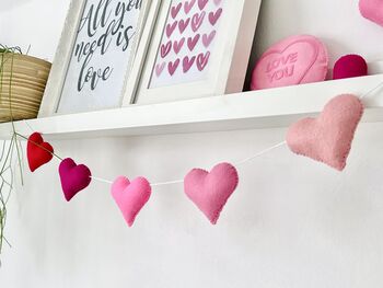 Customisable Valentines Day Heart Garland, 7 of 10