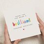 Personalised Rainbow Teaching Assistant Thank You Card, thumbnail 1 of 7