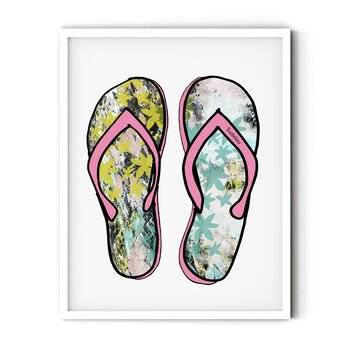 Pink Beach Sandals Print, 5 of 6