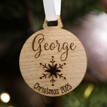 Personalised Christmas Name Bauble Decoration, 3 of 7