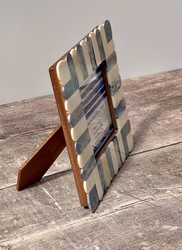 Blue And White Striped Photo Frame, 3 of 3