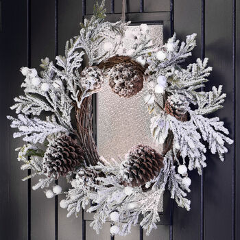 Indoor Outdoor Snowdrifts Extra Large Luxury Wreath, 4 of 7