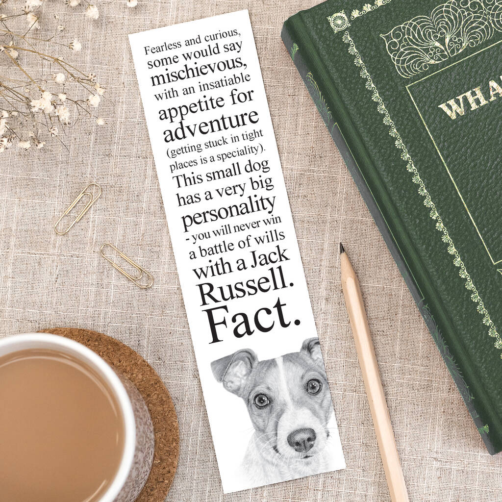 Funny Jack Russell Terrier Dog Bookmark By Coulson Macleod |  