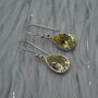 Lemon Quartz Earrings: Teardrop, Sterling Silver Dangle, thumbnail 2 of 6