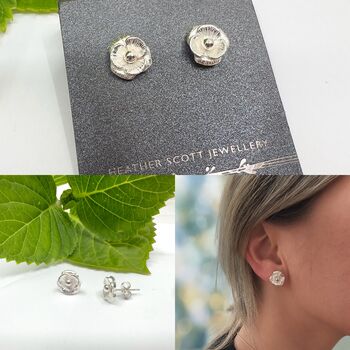 Silver Poppy Earrings, 2 of 3