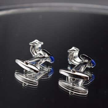 Blue Vespa Cufflinks Italian Scooter Design Gift For Him, 5 of 6