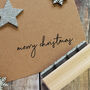 Merry Christmas Handwritten Font Rubber Stamp, thumbnail 1 of 2