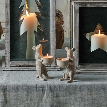 Pair Of Sweet Mice Candle Holders, 3 of 7