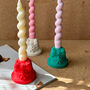 Christmas Candle Stick Holders With Gingerbread Detail, thumbnail 2 of 7