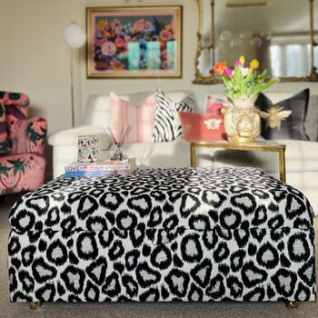 Coffee Table With Storage In Leopard Print, 3 of 6
