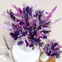 Purple And Lilac Dried Flower Bouquet Round, thumbnail 6 of 7