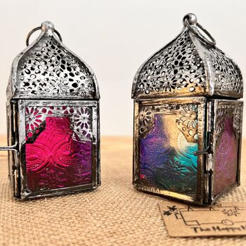 Sweet Mini Silver Moroccan Style Lantern, 4 of 9