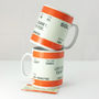 'Life Is A Journey' Train Ticket Mug, thumbnail 3 of 4