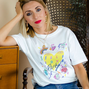Self Love Party Illustrated T Shirt, 4 of 5