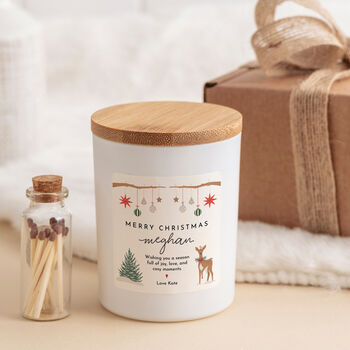 Personalised Merry Christmas Candle Gift Set, 2 of 6