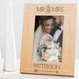 Personalised Mr And Mrs Photo Frame, thumbnail 1 of 3