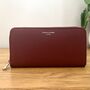 Faux Leather Purse In Bordeaux Red, thumbnail 1 of 3
