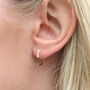 Gold Plated Or Silver Crystal Bar Pull Through Earrings, thumbnail 1 of 4